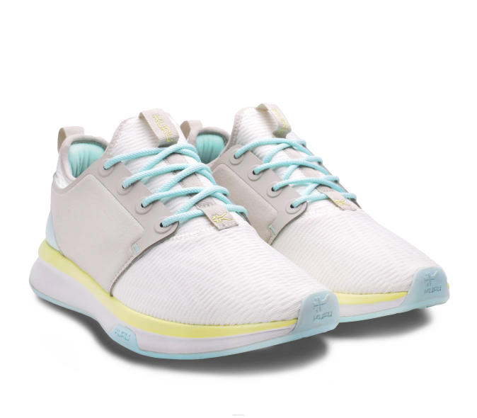 blanc brillant/bleu glacier chaussures Kuru 68LZ48 large de l'atome femmes – Image 2