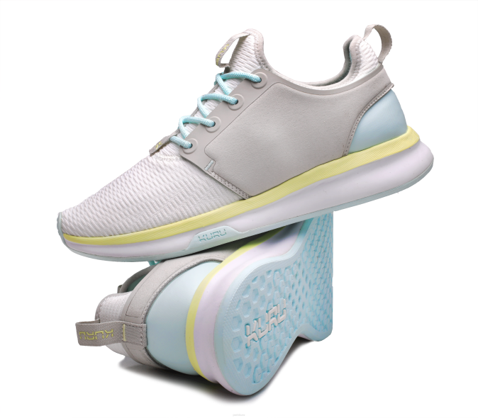 blanc brillant/bleu glacier chaussures Kuru 68LZ48 large de l'atome femmes – Image 7