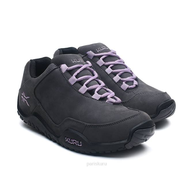 gris fumé/noir de jais/violet chaussures Kuru 68LZ51 chicane large femmes – Image 2