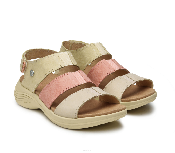 paille/pêche clair chaussures Kuru 68LZ110 muse de la coda femmes – Image 2
