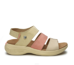 paille/pêche clair chaussures Kuru 68LZ110 muse de la coda femmes
